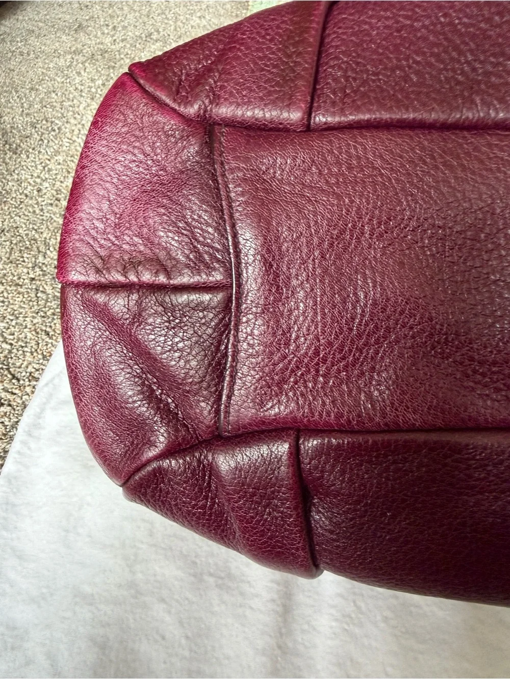 Prada Women's Burgundy Plum Leather Satchel